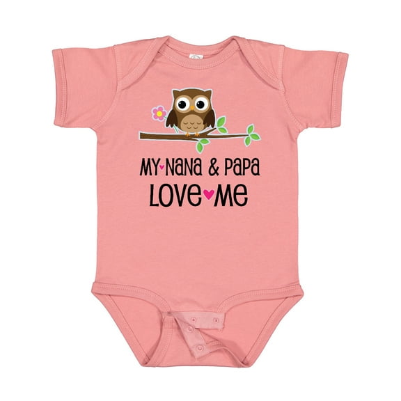 Inktastic Nana and Papa Love Me Baby Girl Girls Baby Bodysuit