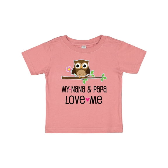 Inktastic Nana and Papa Love Me Baby Girl Girls Baby T-Shirt