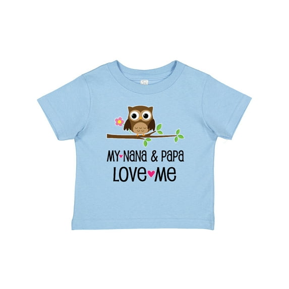Inktastic Nana and Papa Love Me Baby Girl Girls Baby T-Shirt