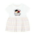 thumbnail image 1 of Inktastic Nana and Papa Love Me Baby Girls Baby Dress, 1 of 5