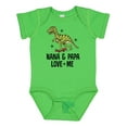 thumbnail image 1 of Inktastic Nana and Papa Love Me Dinosaur Grandson Boys Baby Bodysuit, 1 of 5