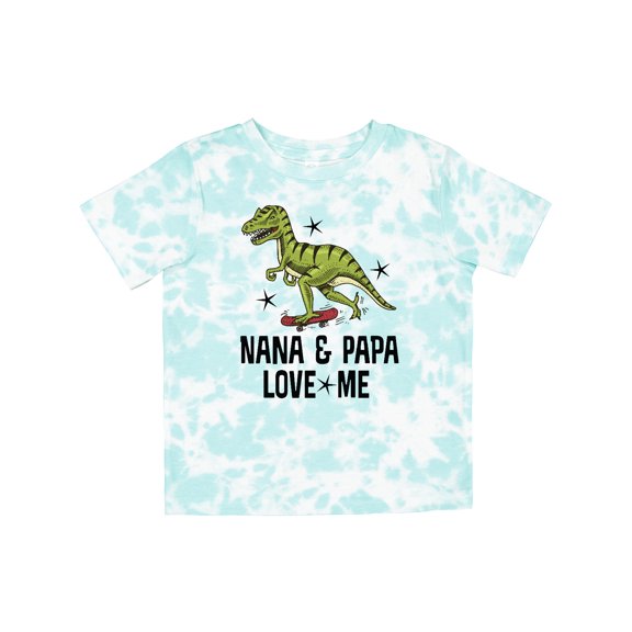 Inktastic Nana and Papa Love Me Dinosaur Grandson Boys Toddler T-Shirt