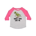 thumbnail image 1 of Inktastic Nana and Papa Love Me Dinosaur Grandson Boys Toddler T-Shirt, 1 of 5
