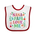 thumbnail image 1 of Inktastic Nana and Papa Love Me Girls Baby Bib, 1 of 4