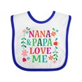 thumbnail image 1 of Inktastic Nana and Papa Love Me Girls Baby Bib, 1 of 4