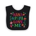 thumbnail image 1 of Inktastic Nana and Papa Love Me Girls Baby Bib, 1 of 4