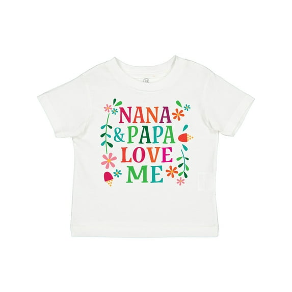 Inktastic Nana and Papa Love Me Girls Toddler T-Shirt
