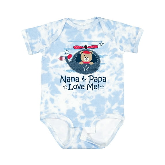 Inktastic Nana and Papa Love Me Grandson Boys Baby Bodysuit