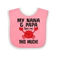 thumbnail image 1 of Inktastic Nana and Papa Love Me Grandson Boys or Girls Baby Bib, 1 of 4