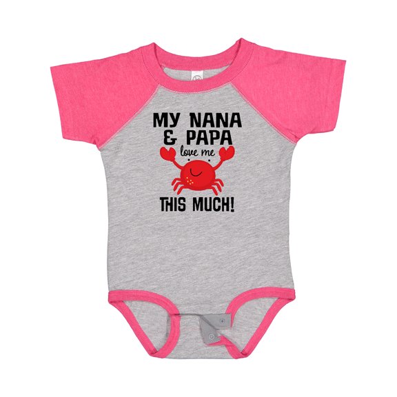 Inktastic Nana and Papa Love Me Grandson Boys or Girls Baby Bodysuit