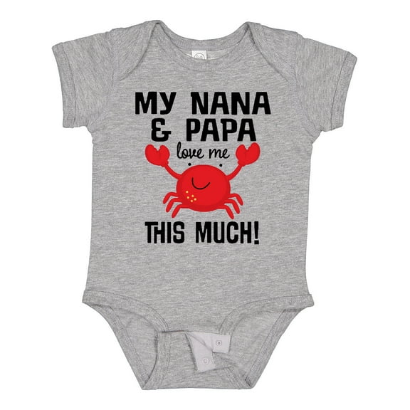 Inktastic Nana and Papa Love Me Grandson Boys or Girls Baby Bodysuit