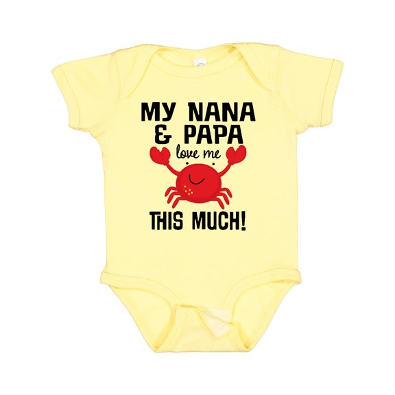Inktastic Nana and Papa Love Me Grandson Boys or Girls Baby Bodysuit