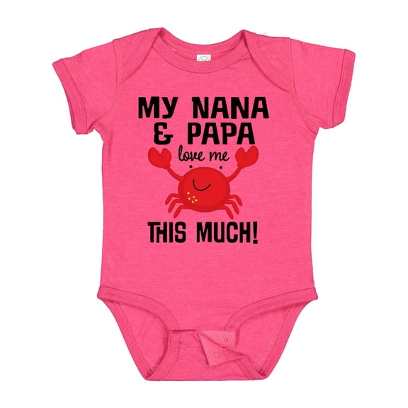 Inktastic Nana and Papa Love Me Grandson Boys or Girls Baby Bodysuit