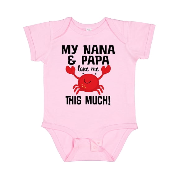 Inktastic Nana and Papa Love Me Grandson Boys or Girls Baby Bodysuit