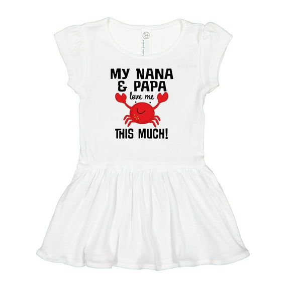 Inktastic Nana and Papa Love Me Grandson Girls Baby Dress