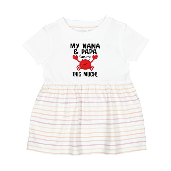 Inktastic Nana and Papa Love Me Grandson Girls Baby Dress