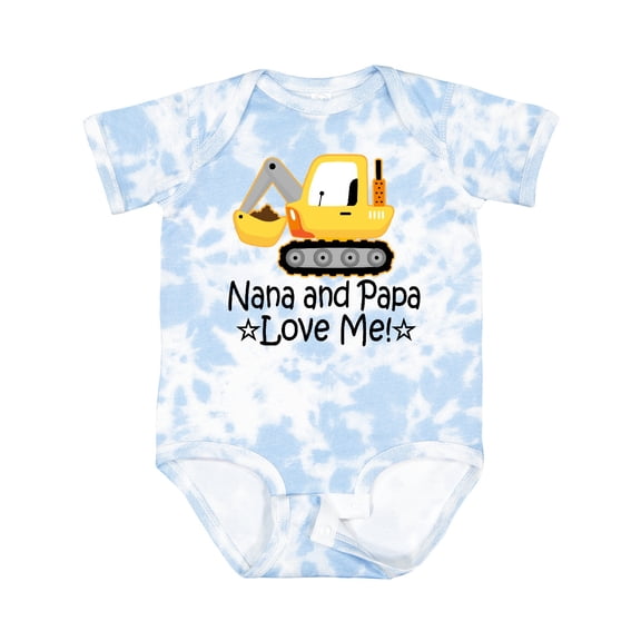 Inktastic Nana and Papa Love Me Grandson Truck Boys Baby Bodysuit