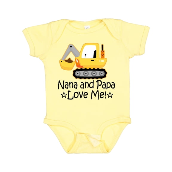 Inktastic Nana and Papa Love Me Grandson Truck Boys Baby Bodysuit