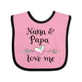 thumbnail image 1 of Inktastic Nana and Papa Love Me Heart Grandchild Boys or Girls Baby Bib, 1 of 4
