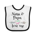 thumbnail image 1 of Inktastic Nana and Papa Love Me Heart Grandchild Boys or Girls Baby Bib, 1 of 4