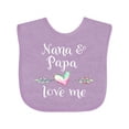 thumbnail image 1 of Inktastic Nana and Papa Love Me Heart Grandchild Boys or Girls Baby Bib, 1 of 4
