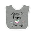 thumbnail image 1 of Inktastic Nana and Papa Love Me Heart Grandchild Boys or Girls Baby Bib, 1 of 4