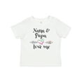 thumbnail image 1 of Inktastic Nana and Papa Love Me Heart Grandchild Boys or Girls Baby T-Shirt, 1 of 5
