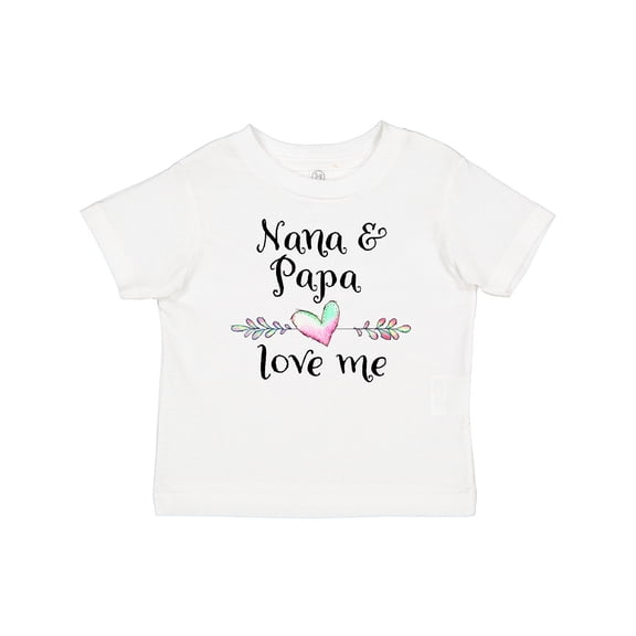 Inktastic Nana and Papa Love Me Heart Grandchild Boys or Girls Baby T-Shirt