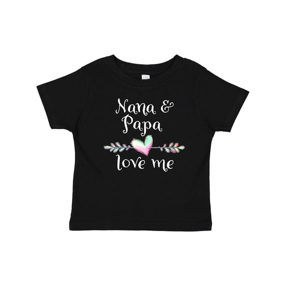 Inktastic Nana and Papa Love Me Heart Grandchild Boys or Girls Baby T-Shirt