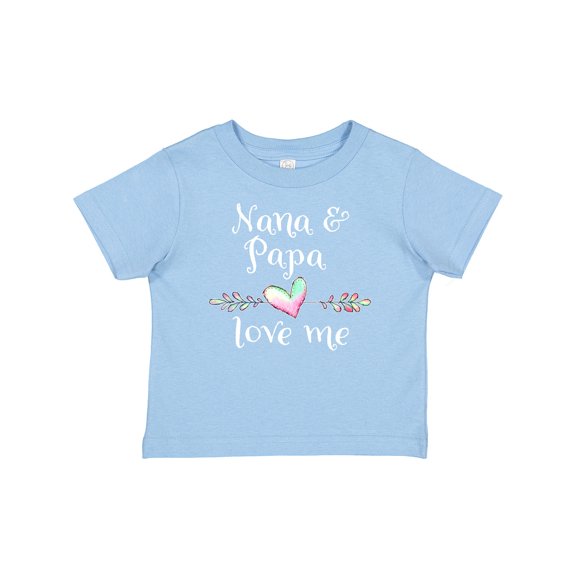Inktastic Nana and Papa Love Me Heart Grandchild Boys or Girls Baby T-Shirt