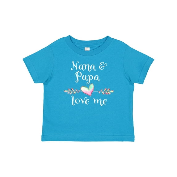 Inktastic Nana and Papa Love Me Heart Grandchild Boys or Girls Baby T-Shirt