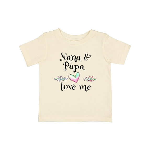 Inktastic Nana and Papa Love Me Heart Grandchild Boys or Girls Baby T-Shirt