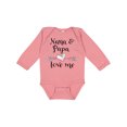 thumbnail image 1 of Inktastic Nana and Papa Love Me Heart Grandchild Boys or Girls Long Sleeve Baby Bodysuit, 1 of 5