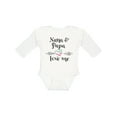 thumbnail image 1 of Inktastic Nana and Papa Love Me Heart Grandchild Boys or Girls Long Sleeve Baby Bodysuit, 1 of 5