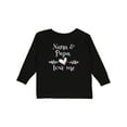 thumbnail image 1 of Inktastic Nana and Papa Love Me Heart Grandchild Boys or Girls Long Sleeve Toddler T-Shirt, 1 of 5