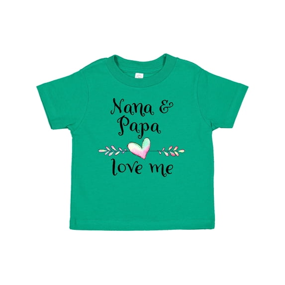 Inktastic Nana and Papa Love Me- Heart Grandchild Boys or Girls Toddler T-Shirt