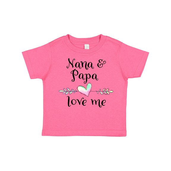 Inktastic Nana and Papa Love Me- Heart Grandchild Boys or Girls Toddler T-Shirt
