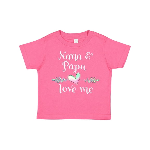 Inktastic Nana and Papa Love Me- Heart Grandchild Boys or Girls Toddler T-Shirt