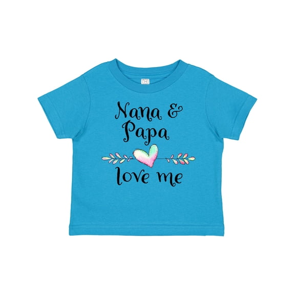 Inktastic Nana and Papa Love Me- Heart Grandchild Boys or Girls Toddler T-Shirt