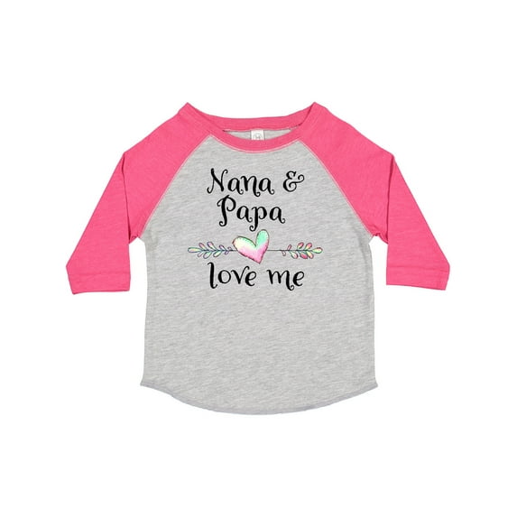 Inktastic Nana and Papa Love Me- Heart Grandchild Boys or Girls Toddler T-Shirt