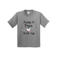 thumbnail image 1 of Inktastic Nana and Papa Love Me Heart Grandchild Youth T-Shirt, 1 of 5