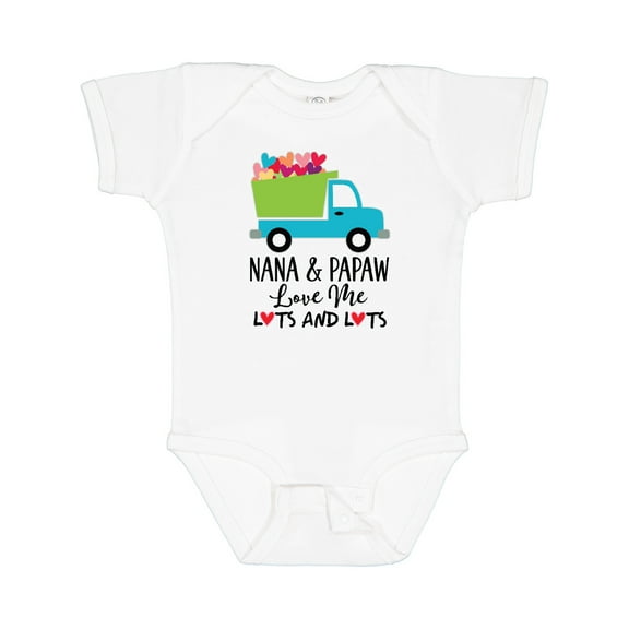 Inktastic Nana and Papaw Grandson Truck Boys Baby Bodysuit
