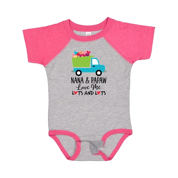 Inktastic Nana and Papaw Grandson Truck Boys Baby Bodysuit