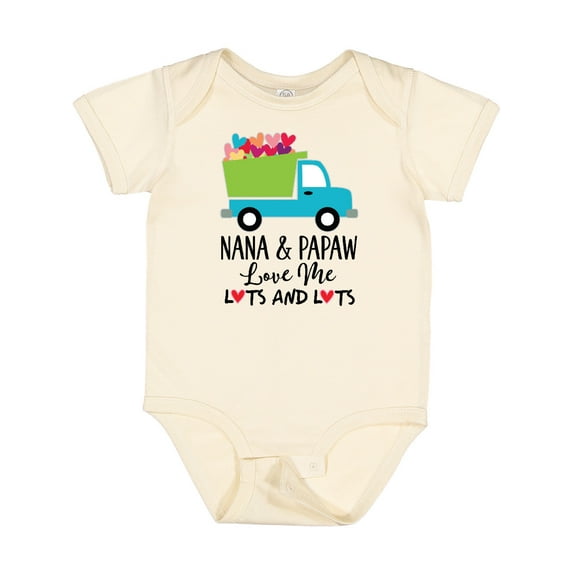 Inktastic Nana and Papaw Grandson Truck Boys Baby Bodysuit
