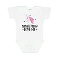 thumbnail image 1 of Inktastic Nana and Papaw Love Me Girls Baby Bodysuit, 1 of 5