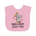 thumbnail image 1 of Inktastic Nana and Pappy Grandchild Koala Girls Baby Bib, 1 of 4