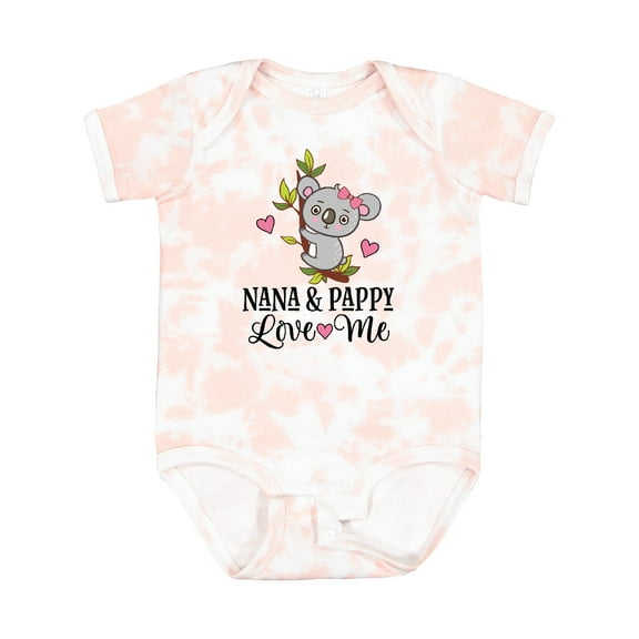 Inktastic Nana and Pappy Grandchild Koala Girls Baby Bodysuit