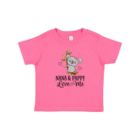 Inktastic Nana and Pappy Grandchild Koala Girls Baby T-Shirt