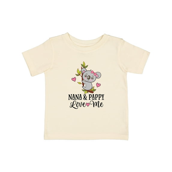 Inktastic Nana and Pappy Grandchild Koala Girls Baby T-Shirt