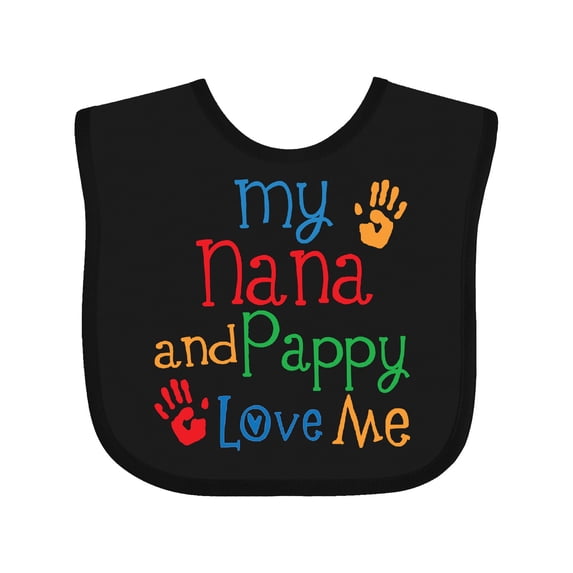Inktastic Nana and Pappy Love Me Boys or Girls Baby Bib